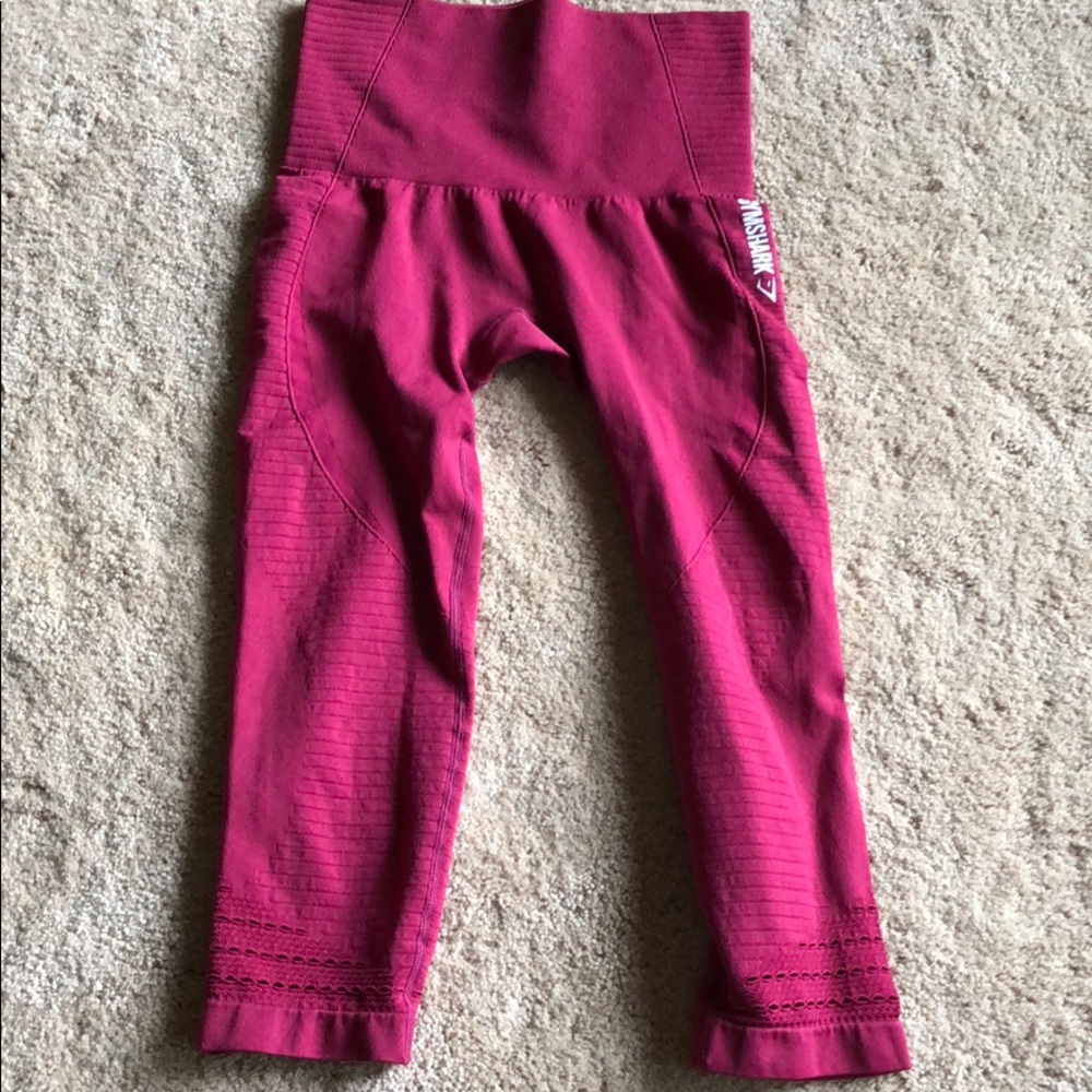 Gymshark beet red seamless leggings
